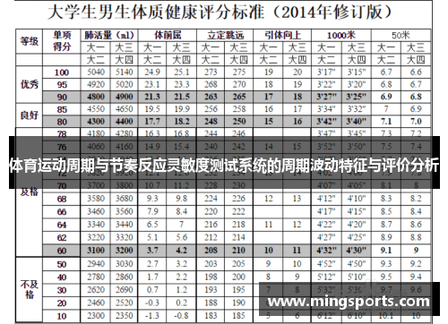 体育运动周期与节奏反应灵敏度测试系统的周期波动特征与评价分析